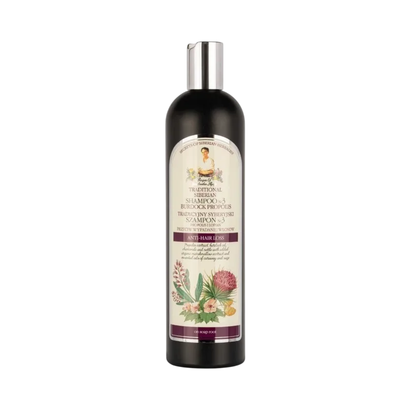 Babička Agafia №3 sampon bojtorjánnal és propolisszal, 550 ml