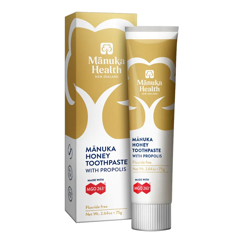 Manuka Health fluormentes fogkrém MGO 400+ manuka mézzel és propolisszal, 75 ml