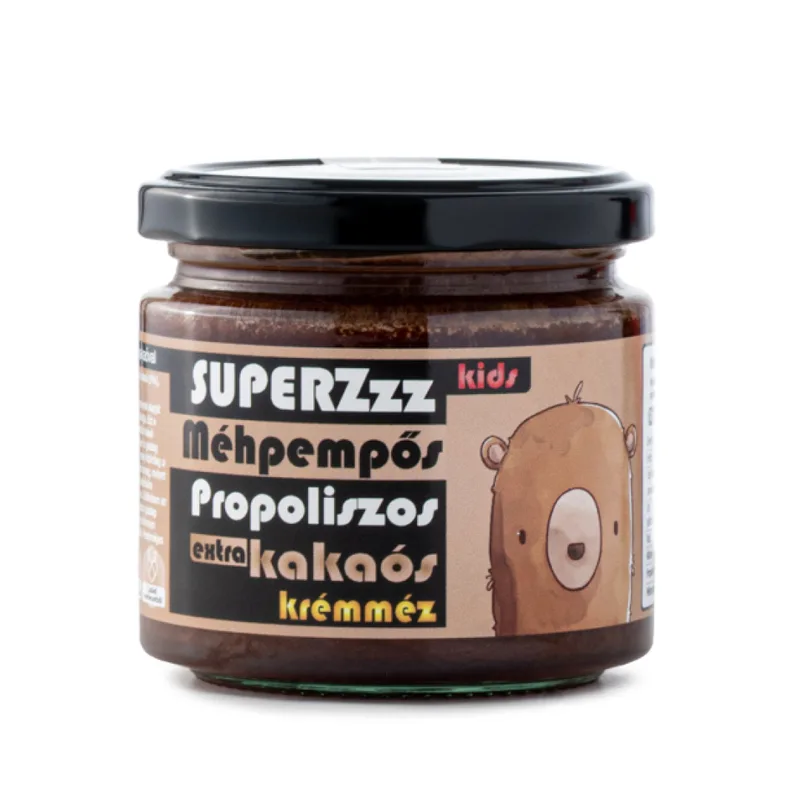 Mézzz SUPERZzz Kids méhpempős propoliszos kakaós krémméz, 250 g